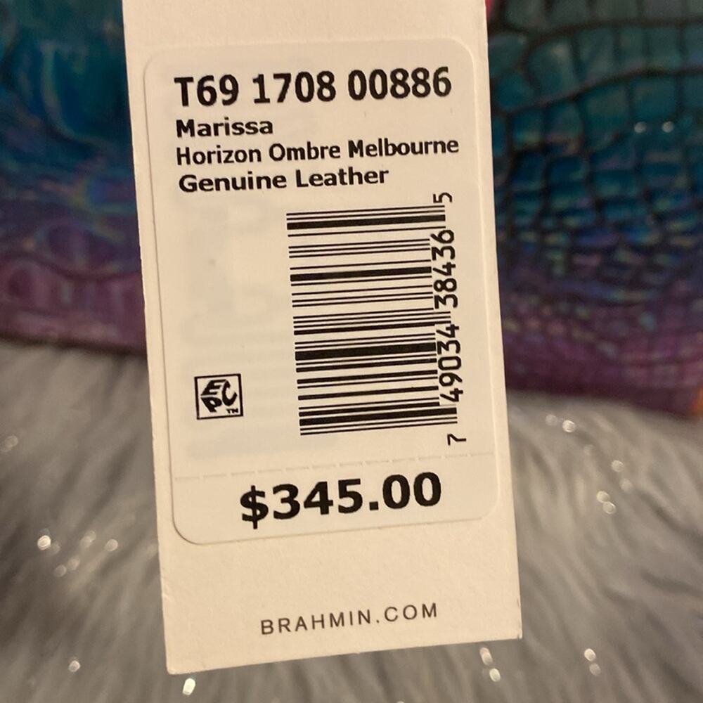 BNWT BRAHMIN Marissa Horizon Ombre Melbourne Leather Handbag - Picture 3 of 11